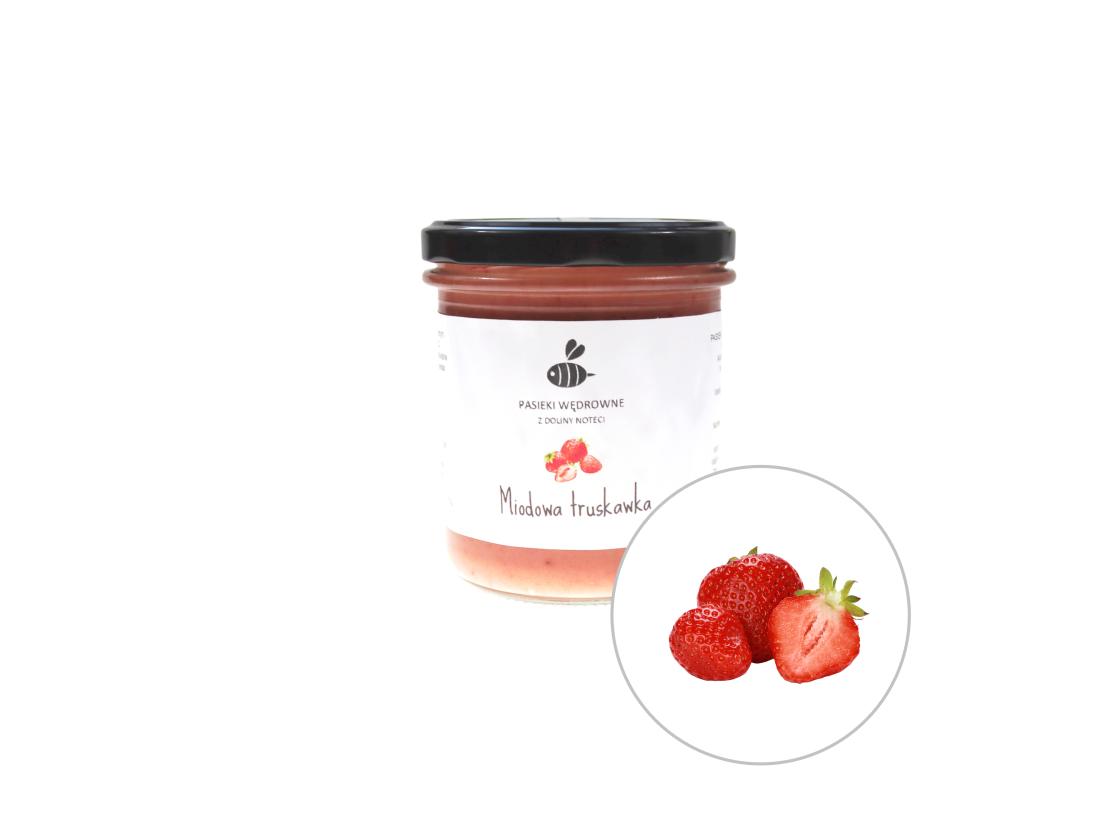 Miód z Truskawką 430g