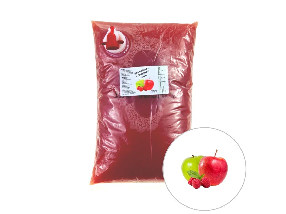 Sok jabłkowy z dodatkiem MALINY 2L | Naturalny Sok Tłoczony